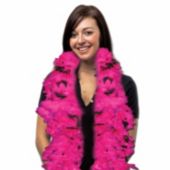 PINK AND BLACK 6' FEATHER BOA 